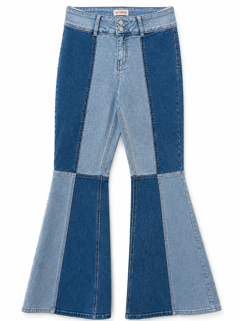Shyanne Patchwork Bell Bottom Flare Jeans Women’s 27x34 Western Boho